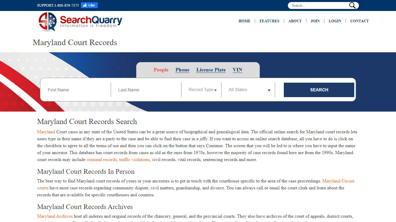 Free Maryland Court Records | Enter a Name to View Court Records Online
